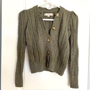 LOFT sweater with puff sleeve